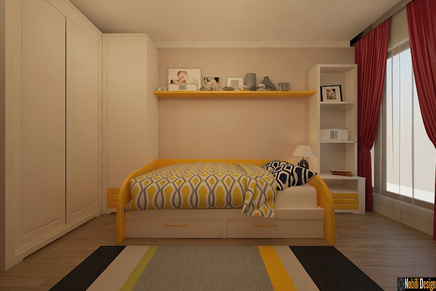 Design - interior - dormitor - copii - apartament - clasic - bucuresti.
